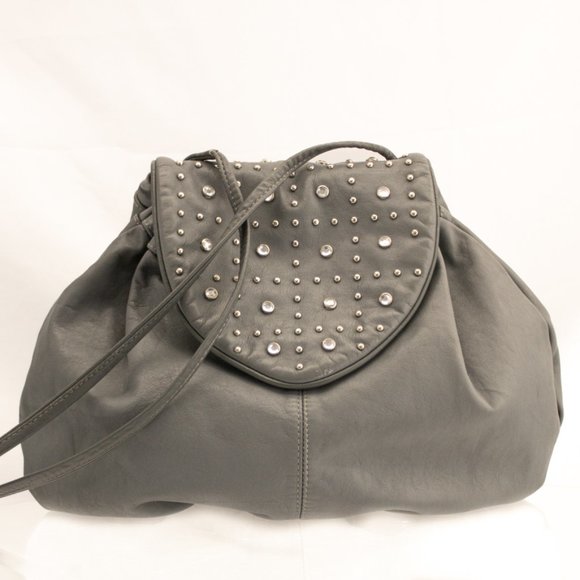 L. J. Simone New York Grey Leather Purse Bag - Picture 2 of 7